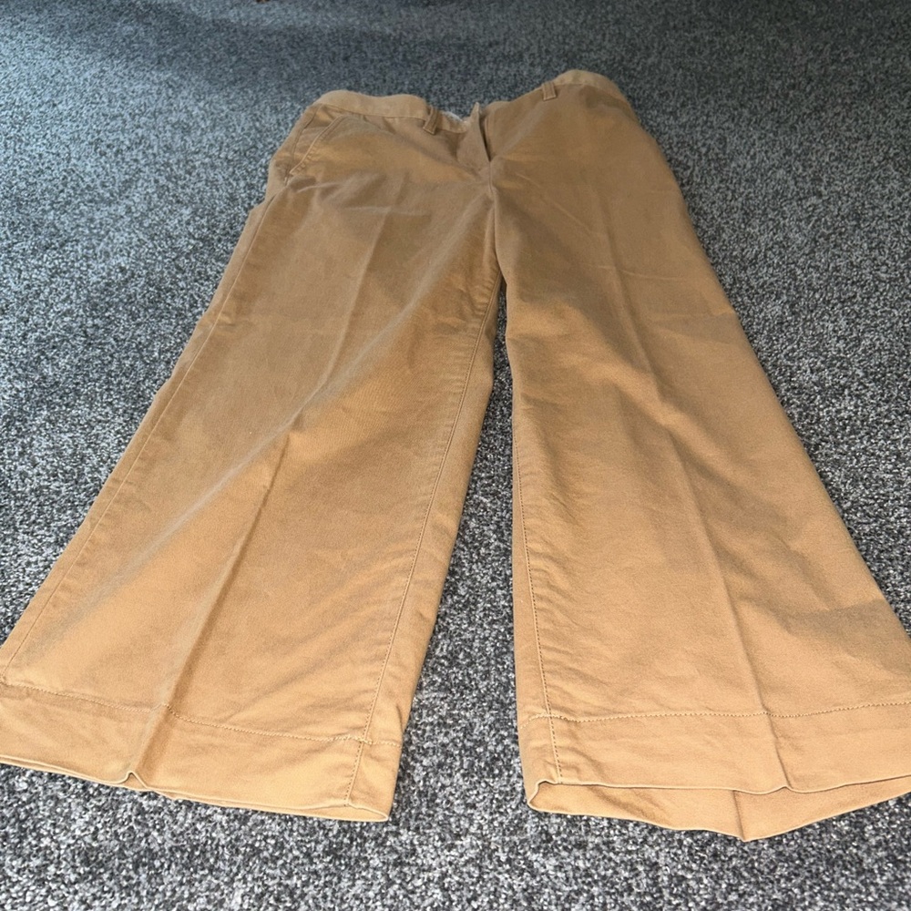 Tan Wide-Leg Pants